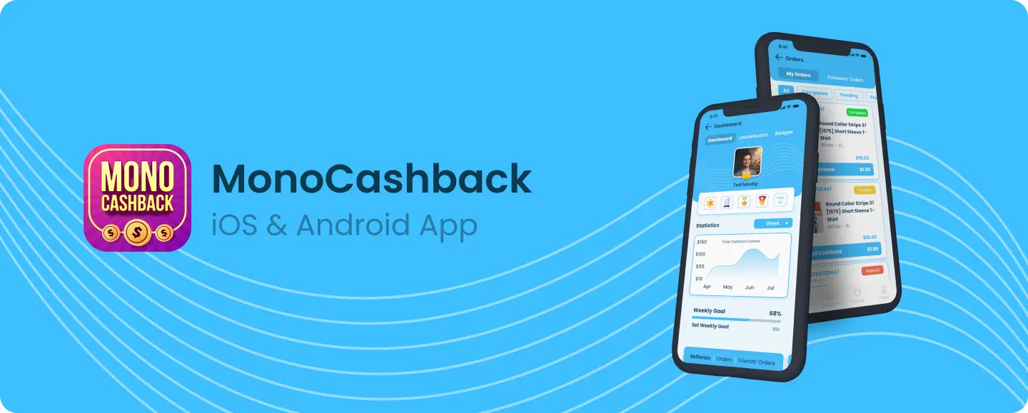Software development Image showcasing work for client mono cash mobile app